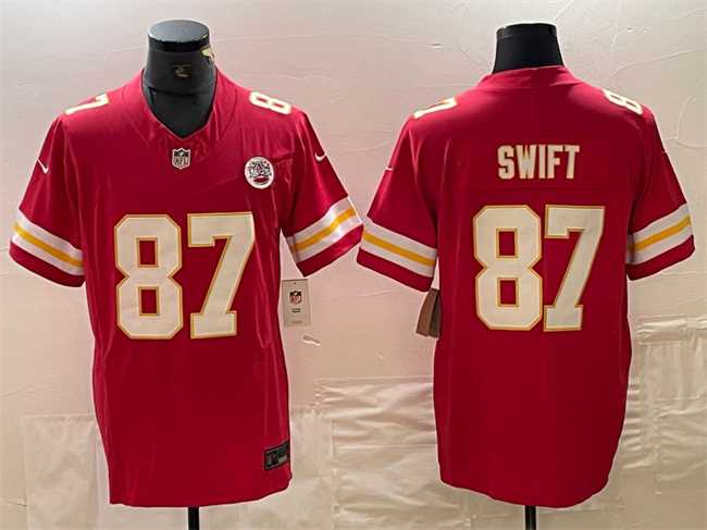 Mens Kansas City Chiefs #87 Taylor Swift Red F.U.S.E. Vapor Untouchable Limited Jersey